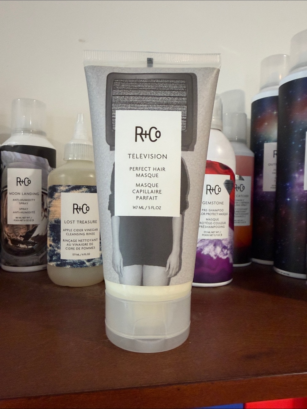 R+Co Television Perfect Hair Masque - Silver Gray Tube with White Label
